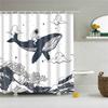 Fabric Shower Curtain Cute Cartoon Hippo Animals Dogs Cats Deer Bath Curtain Waterproof Polyester Bathroom Curtain With Hooks