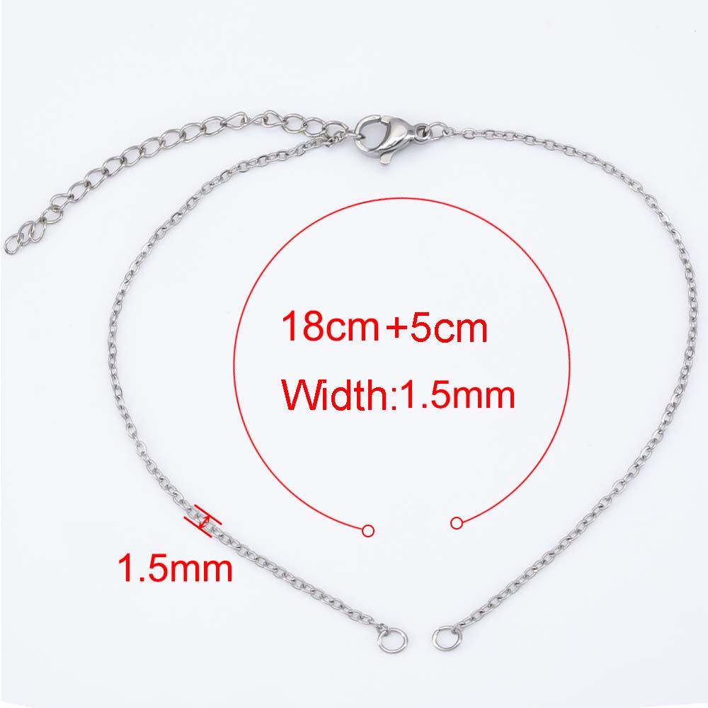 10pcs 5pcs Stainless Steel Bracelet Adjustable O Chain with Extension Chain Lobster Clasp DIY Bracelet Making Jewelry Findings