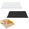 Acrylic Cutting Board with Counter Lip Non Slip Clear Cutting Board for Kitchen L-Shaped Charcuterie Board for Vegetables Cakes Pizza Sandwiches