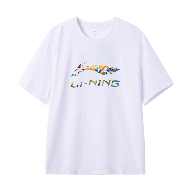 Li-Ning Casual Fashion Logo Round Neck Short Sleeve T-Shirt Men tops White AHSW843-2 S