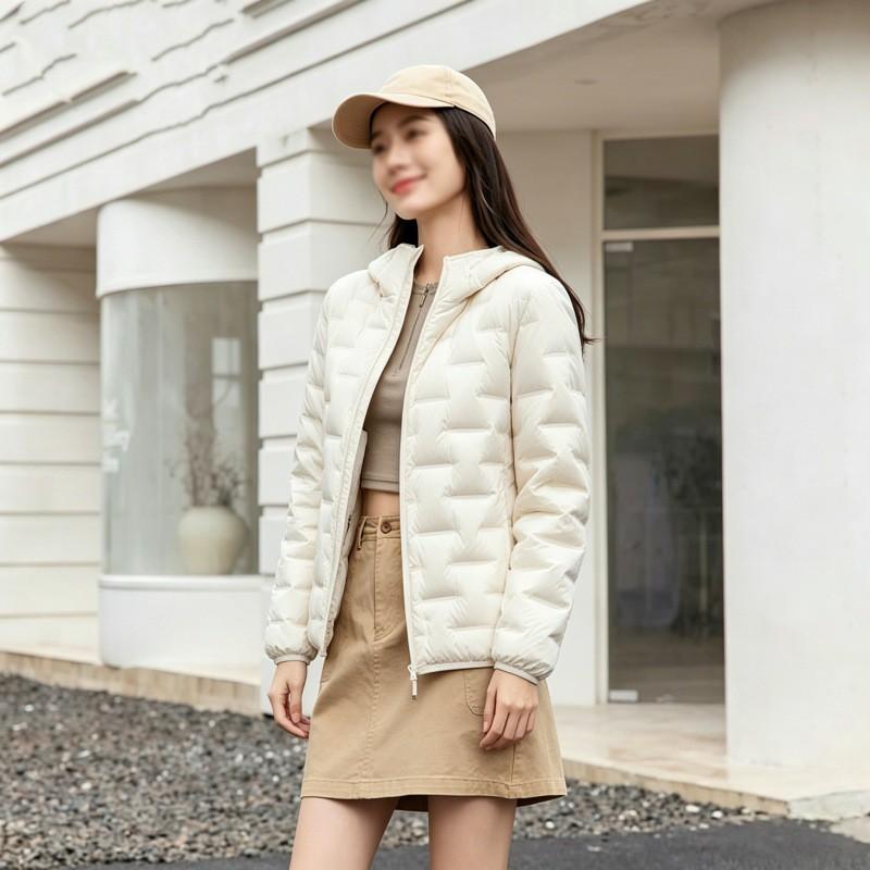 Womens Short Hooded Cotton Puffer Coat Fall Winter Loose Fit Casual Warm Commute Fashion Jacket