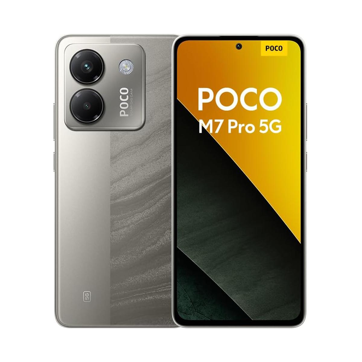 

POCO M7 Pro 5G Глобальная версия Мобильный телефон Dimensity 7025-Ultra 50 МП камера 6.67 FHD+ AMOLED-дисплей с защитой глаз 45 Вт NFC 8GB+256GB серебряный