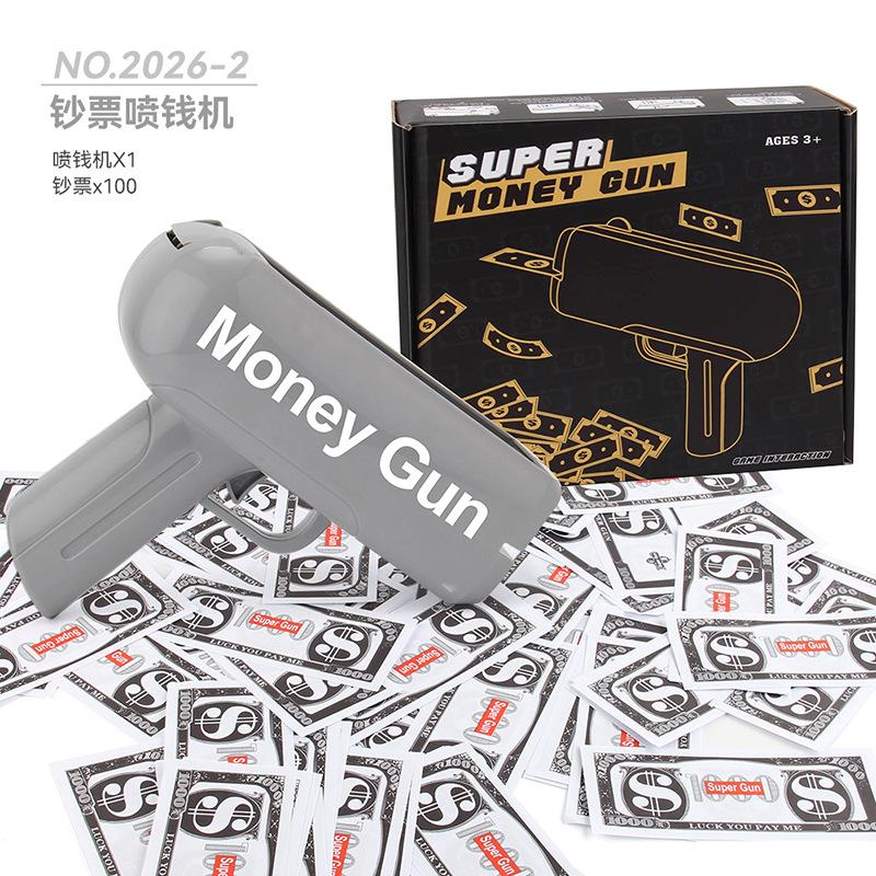 Big Power New Fantastic Banknote Spray Money Gun Money Gun Dollar Shot Money Spit Gun Wedding Toy