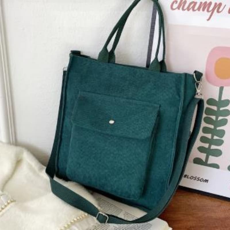 Women's Corduroy Tote Bag Crossbody Shoulder Bag