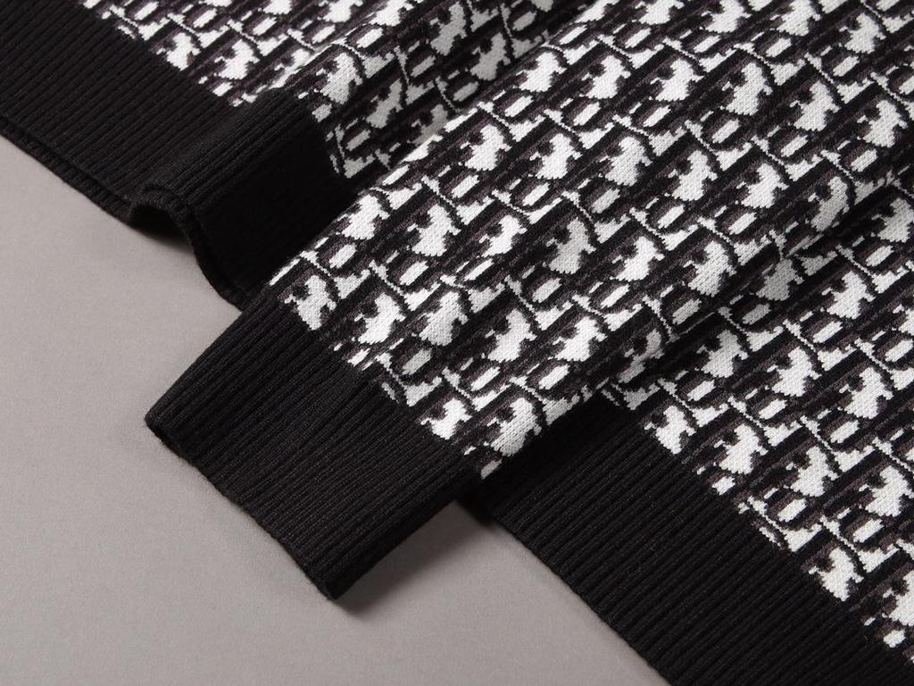 Pánský evropský lehký luxusní podzimní/zimní žakárový svetr s potiskem písmen