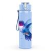 1PC Vibrant Hummingbird Illustration 750ml Color Plastic Sports Water Bottle Leakproof Flip Straw Lid Suitable for Sports Office Home Use