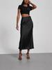 High-Waisted Satin Skirt for Women - Summer 2025 European & American Fashion