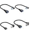 USB 3.0 Extension Cable Adapter Super Speed USB 3.0 Cord Extension USB 3.0 Right / Left / Up / Down Angle 90 Degree Adapter Cord