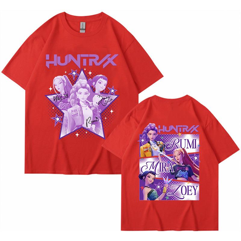 Trendy Streetwear 100 Cotton Kpop Kpop Demon Hunters Graphic TShirt Unisex Women Fashion Casual Unisex Girls Top Tee Oversize