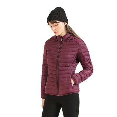 Winter Parka Ultralight Padded Puffer Jacket for Women Coat with Hood Outdoor Warm Lightweight Outwear with Storage Bag