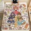 Cardcaptor Sakura charactersPrint Flannel Blanket, High Quality Comfortable for All Seasons, Home Decor, Warmth and Comfort