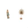 Mary Statue Lady of Metal Figurine Artwork Decorative Desk Display Blessed Resin Jesus Nordic