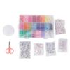 1900pcs Jewelry Making Bead Kit Acrylic DIY Cute Bright Color Barrel Letter Bead for Necklace Bracelet