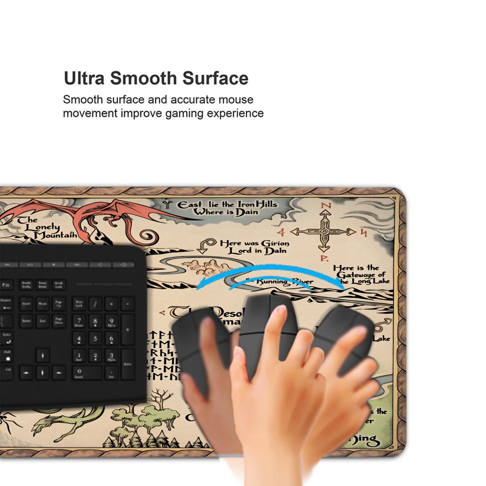 HYBXAXC Game Map Mouse Pad Large Size Rubber Base Anti-slip PC Desk Accessories Mousepad for Gamer Keyboard Mats Decor Mat
