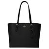 Mollie Fashion Solid Color Metal Logo Decorated Leather Tote Bag Women Tote Bags Black 1671-IMF2L