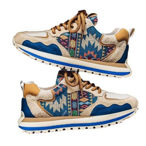 European Station Men's Shoes Winter Velvet Warm Internet Celebrity Explosion High Sense Leisure Sports Men's Dad Forrest Gump Tide Shoes
