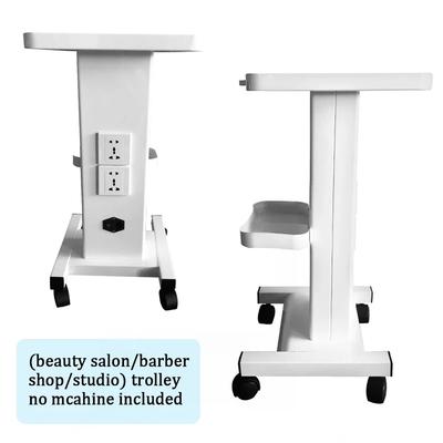 Carrito de Salon Carrito Móvil Soporte de Carrito Carros Médicos con Ruedas para Máquina de Cavitación Ultrasónica RF Manicura Spa Estante Blanco