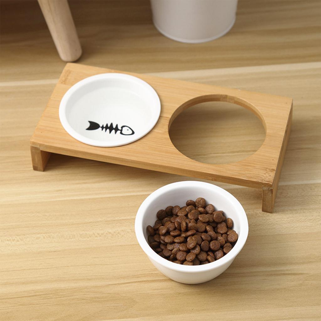 Cat Feeding Bowl Ceramic Food Bowl Pet Feeder Dish for Cat Dog Indoor Outdoor