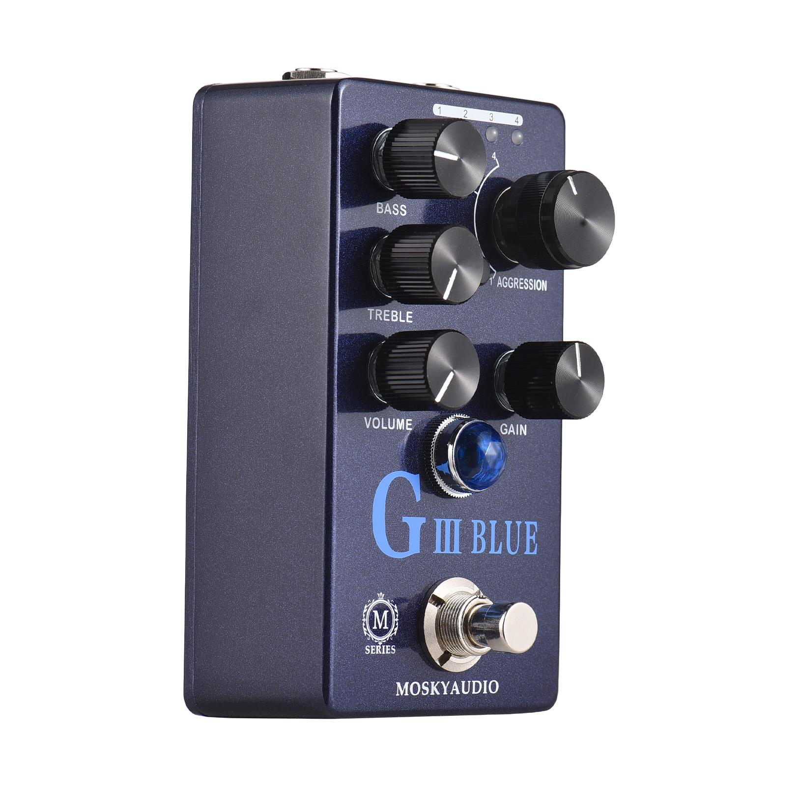

Педаль эффектов для гитары MOSKYAUDIO G III BLUE Purple Channel Preamp/Overdrive/Distortion Pedal Guitar чёрный