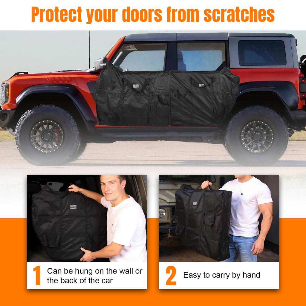4pcs Door Storage Bag Front Rear Door Storage Bags Organizer Doors Protection Storage Bag for Ford Bronco 4 Doors 2025-2025