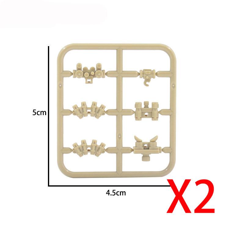 Military Building Blocks Solider Figures Weapons Camouflage Guns RPG Equipment Package Shields EOD M1919A4 Roadblock Mini Bricks