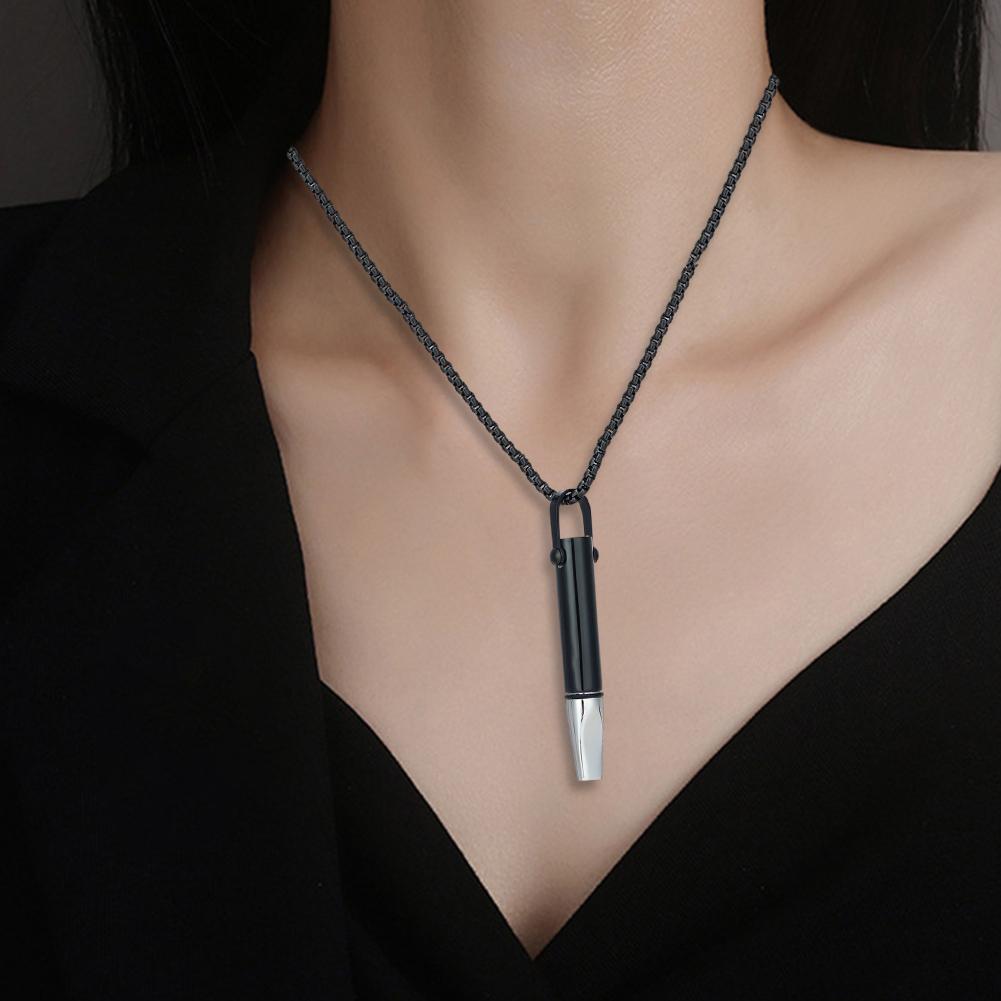 Breathing Necklace with Filter Cotton Quitting Smoking Meditation Pendant Wear Resist Quit Smoking Necklace Stop Smoking Aids