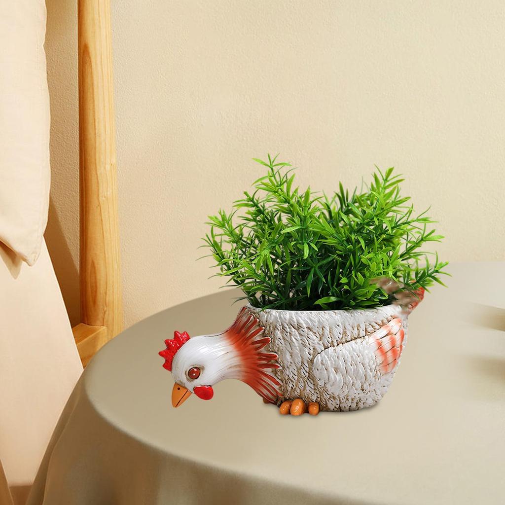 Animal Flower Pot Decorative Plant Pot Easter Decoration Multipurpose Plant Container for Patio Balcony Backyard