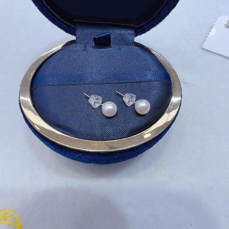 Classic Versatile Stud Earrings: Natural Freshwater White Pearl set in S925 Sterling Silver, Fashionable & Elegant