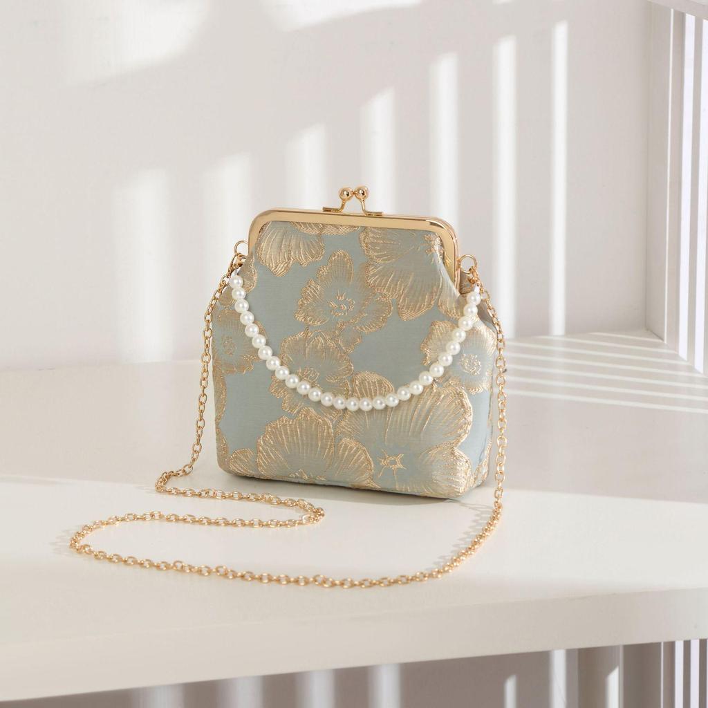 Elegant Pearl Chain Cheongsam Bag: Stylish Hanfu-Inspired Crossbody for Women