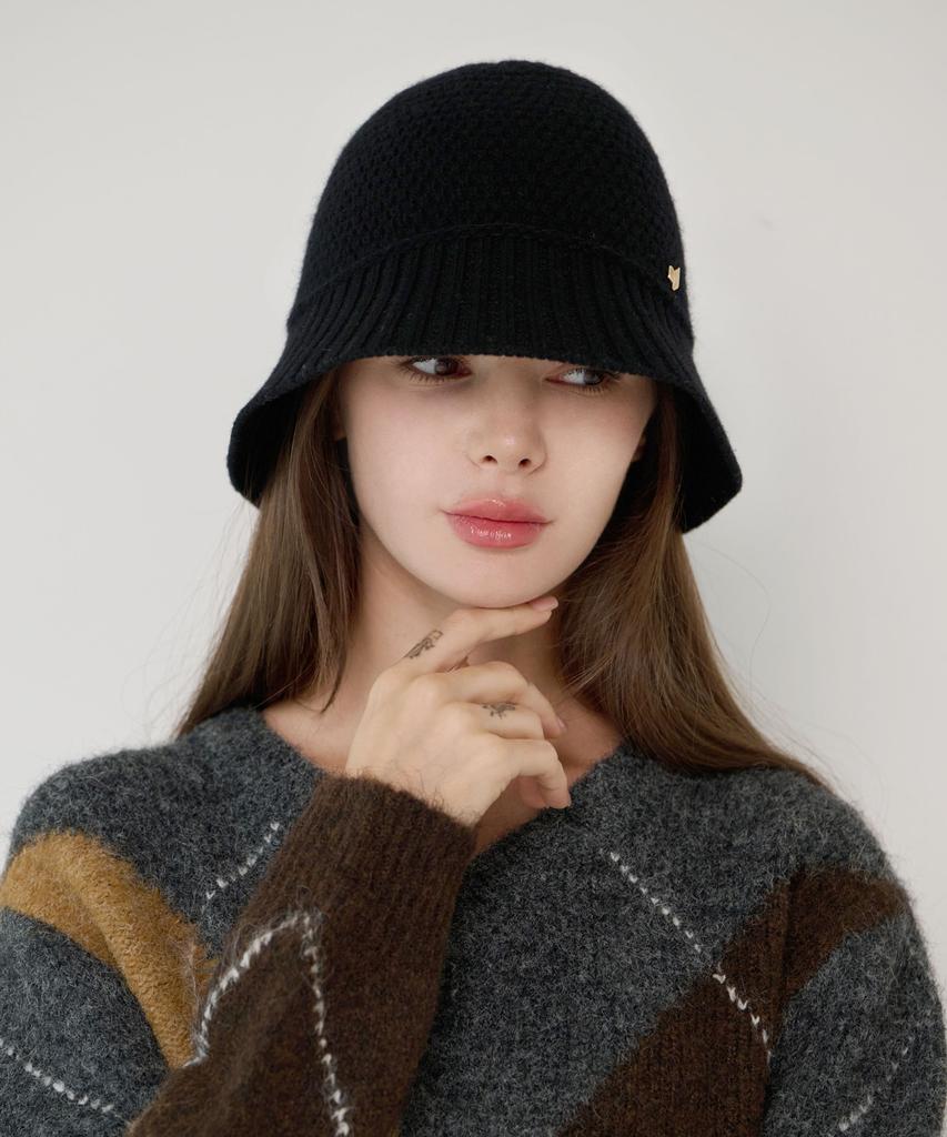 Koipeu Wool Ribbon Knit Hat Cf083Ht091