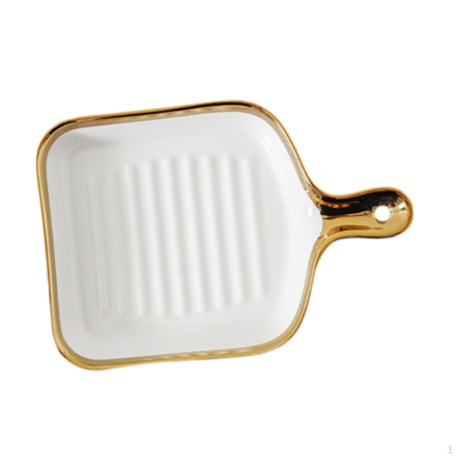

Десертный поднос для торта, блюдо для барбекю с фруктами, золотая оправа, универсальный керамический органайзер для ювелирных изделий белый