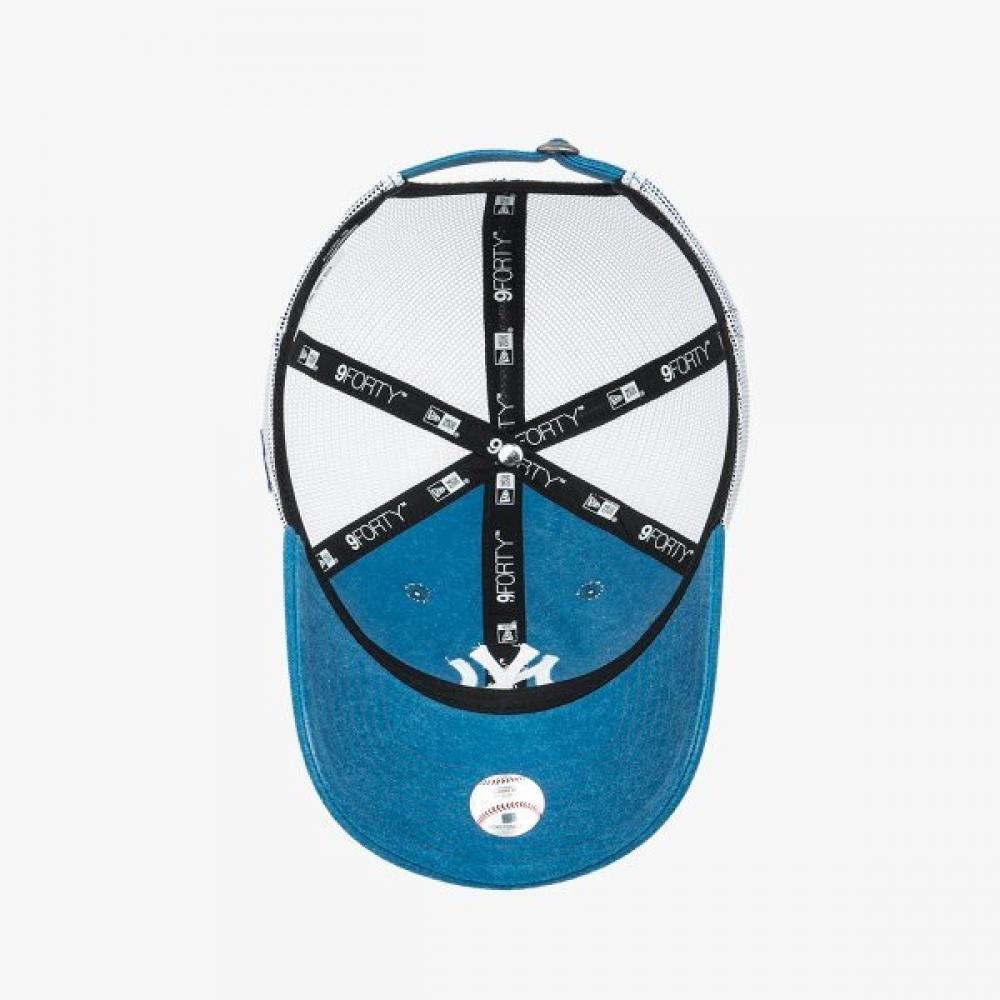 New Era Mlb New York Yankees Płócienna Czapka Truckerka Bez Usztywnienia Niebiesko-Biała