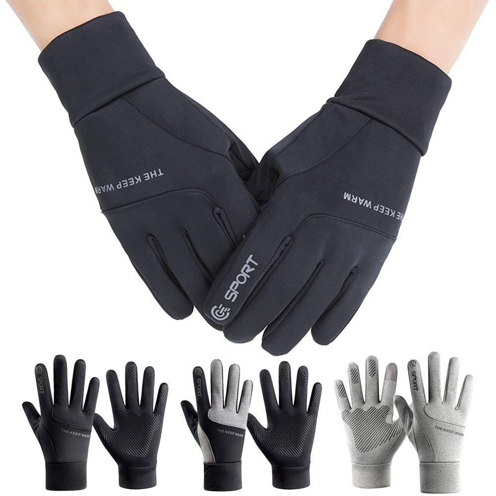Waterproof Winter Gloves Plus Velvet Mittens Daily Sports Gloves  for Riding Motorcycle Gloves