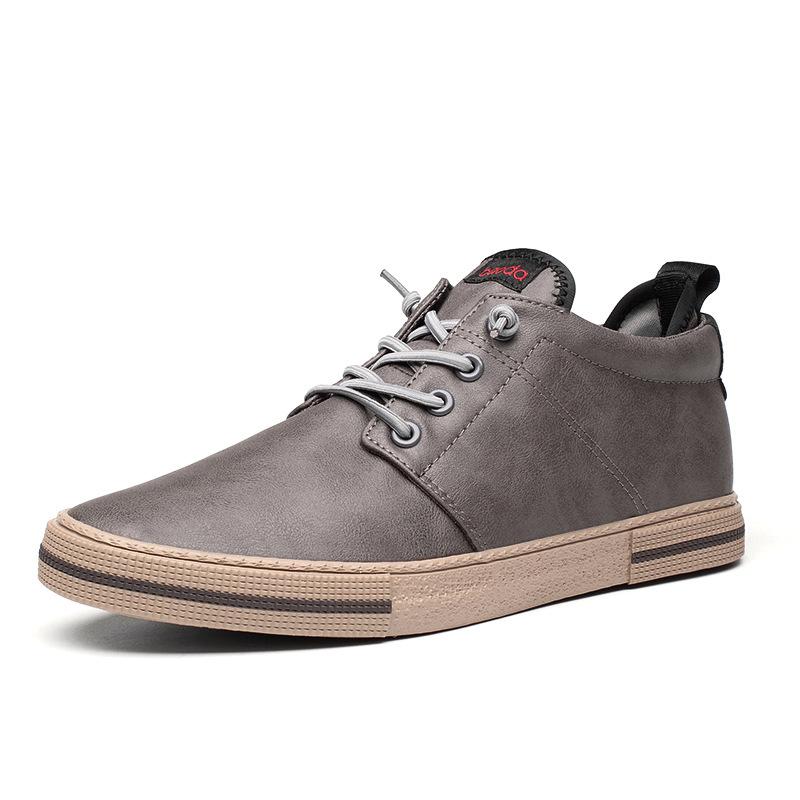 High Quality Leather Fashion All Black Sneakers Men Zapatos Hombre Men Casual Flats Shoes 2024 New