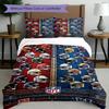 Conjunto de capa de edredom 3 peças (1*Capa de edredom + 2*Fronha, sem núcleo), Conjunto de Roupa de Cama com Estampa da NFL, Decoração de Quarto, Para Todas as Estações, Presente de Aniversário