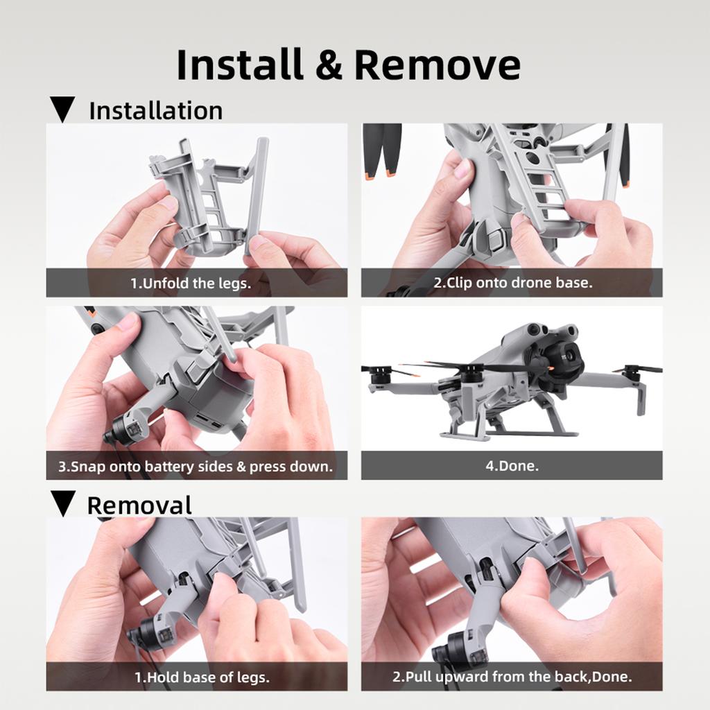 Foldable Extended Landing Legs Height Extender Stand Mount Support for DJI Mini 5 Pro Accessories