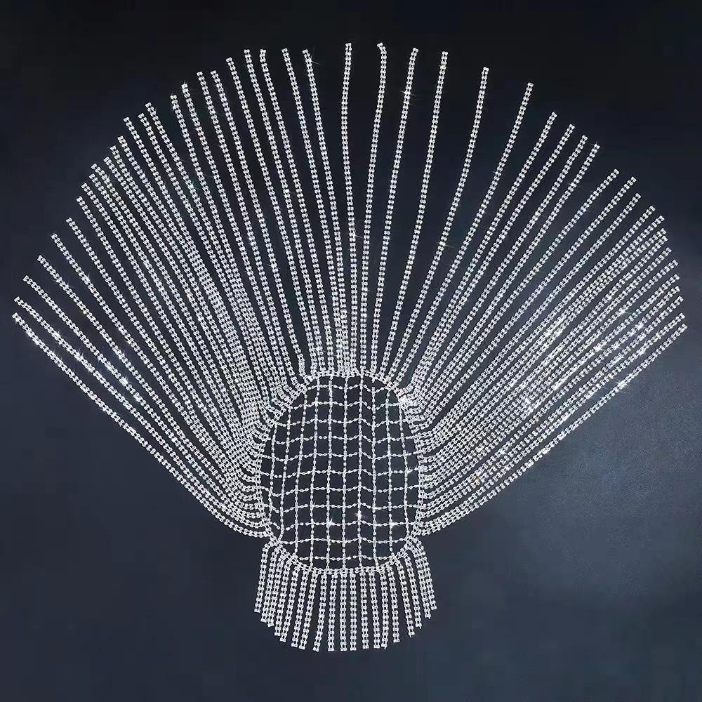 

Персонализированный преувеличенный головной убор с кисточками из стразов для ночного клуба или в панк-стиле