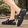 Nuove Sandali Estivi da Uomo in Vera Pelle Design alla Moda Traspiranti Scarpe Casual da Uomo Fondo Morbido Sandali da Spiaggia per Esterno Taglia Grande 46