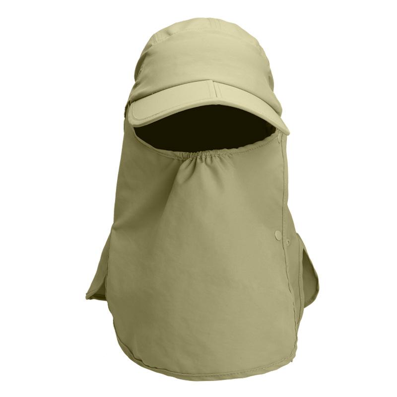 Cycling Cap Summer Men's and Women's Outdoor Protective Cover, Face Protection, UV Protection, Neck Protection, Removable Mask, Peaked Cap.