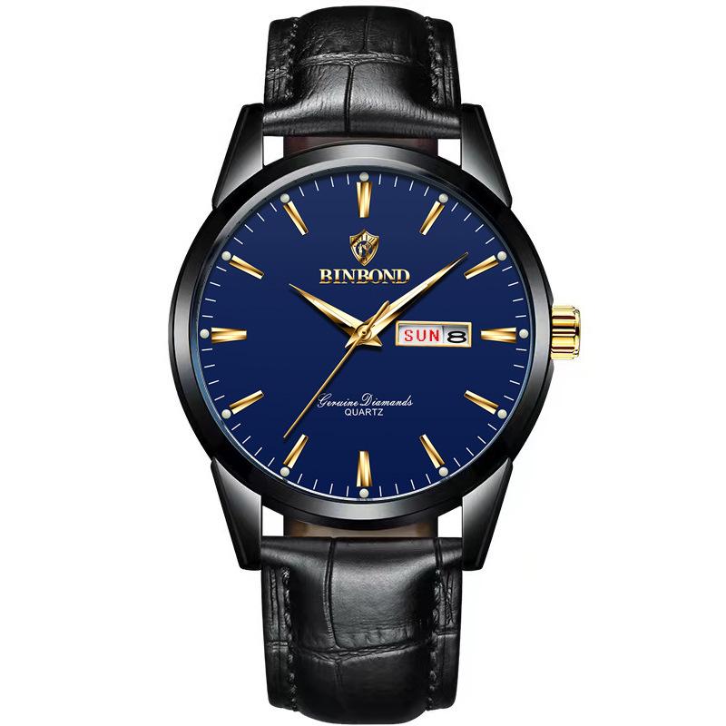 BINBOND Waterproof Couple Watches with Double Calendar - Women's Model