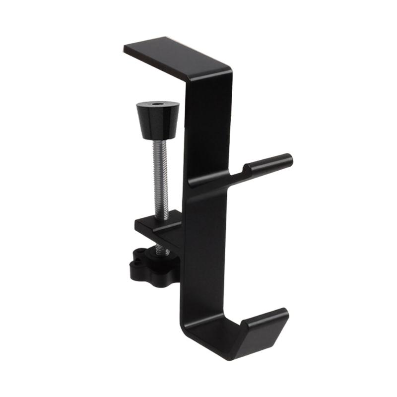 Adjustable Double Layer Aluminum Alloy Headphone Stand Wide Compatibility Easy Assembly For Desk Organization