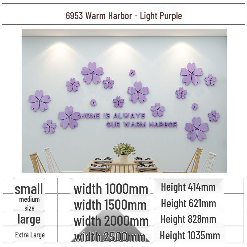 Self-Adhesive 3D Acrylic Wall Stickers for Living Room and Bedroom Decor