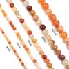 Natural Jades Stone Beads 4 6 8 10 12mm Lighter Imperial Jade Orange Round Loose Beads For DIY Jewelry Making Bracelets Necklace