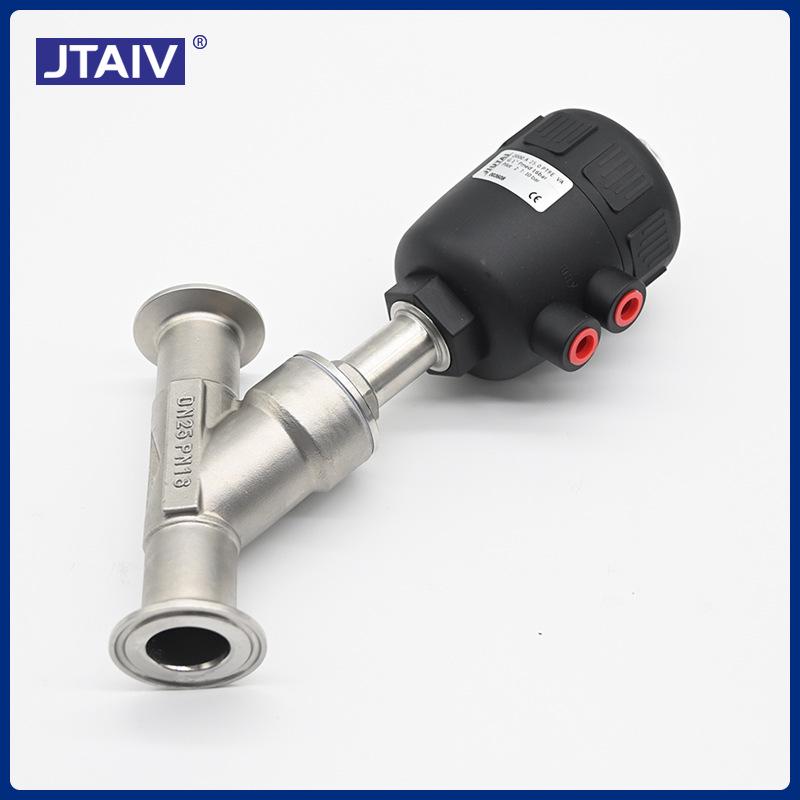 304 Stainless Steel Pneumatic Quick Connect Angle Seat Valve with Plastic Head