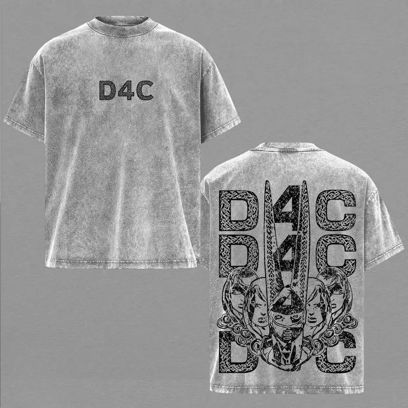 

Anime JoJo s Bizarre Adventure Valentine Funny D4C Graphic T Shirt Men Casual Clothing Washed Tshirt Cotton Tee Harajuku T-shirt XXL