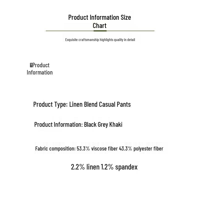 Romon Men's Linen Blend Straight Casual Pants