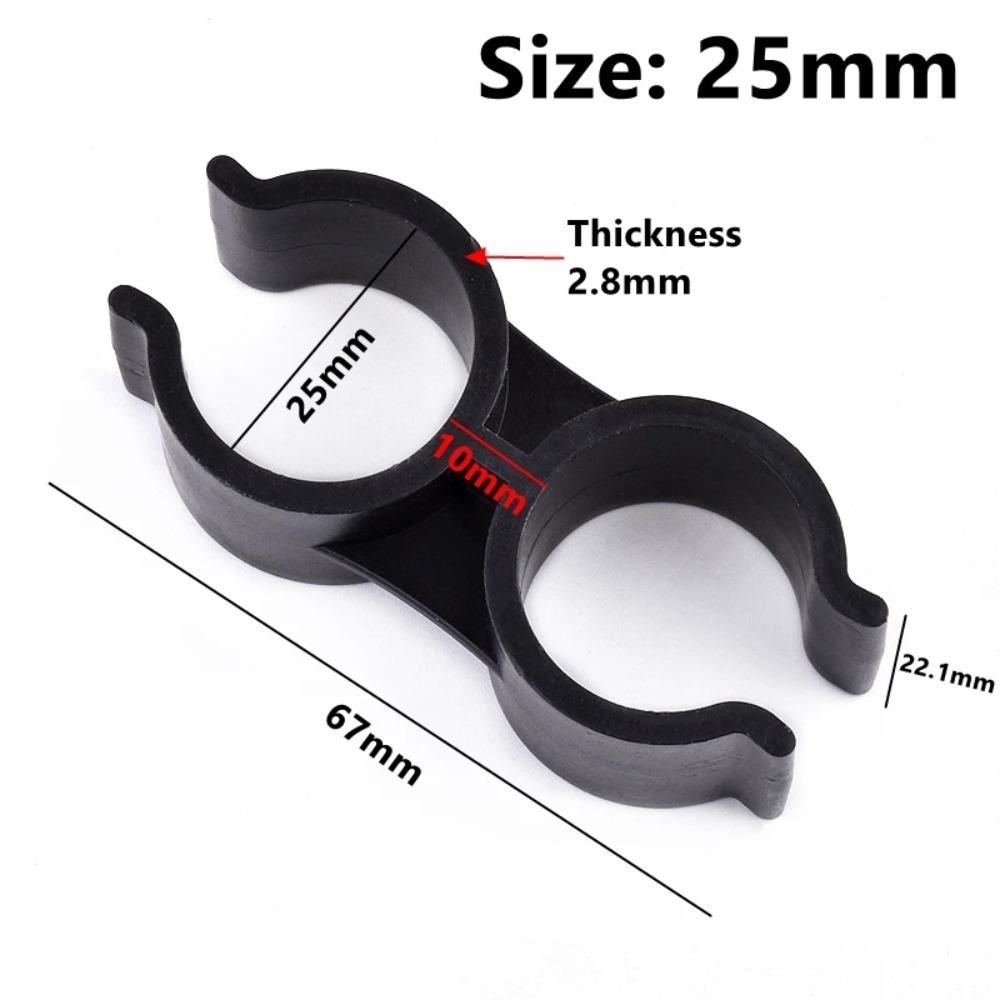 6pcs Universal 20/25mm PVC Pipe Clamp Agricultural Irrigation Garden Tool Pipe Clamp Double U Type Water Pipe Support