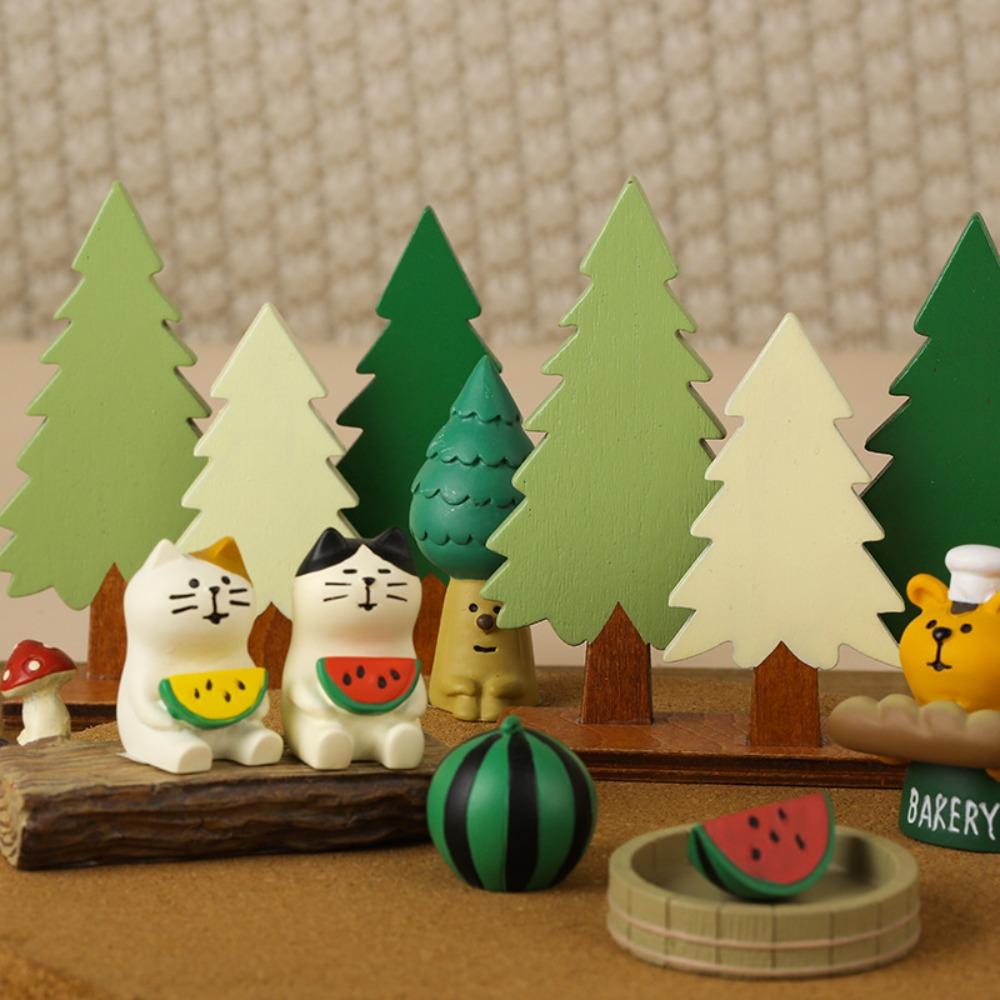 Pine Tree Table Ornament Wooden Shooting Props  New Years Party Gifts Supplies