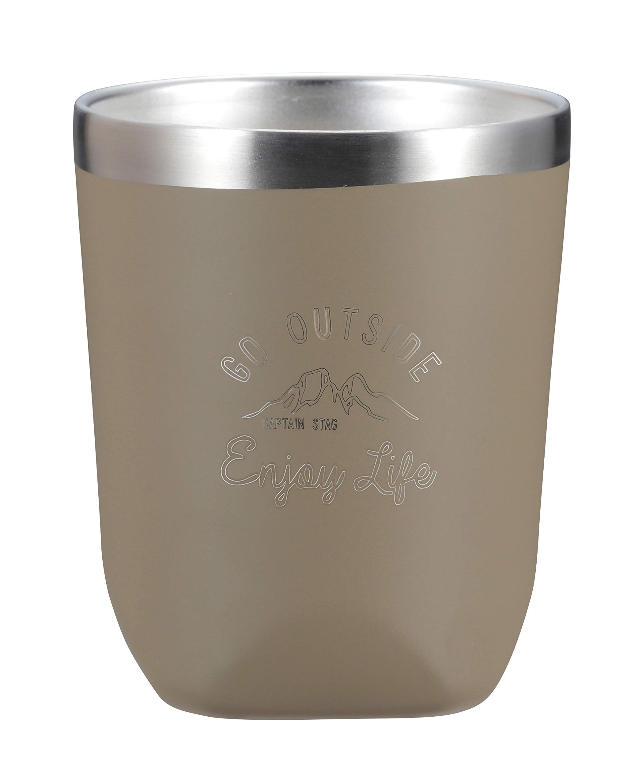 

Captain Stag Double Stainless Steel Vacuum Keeps Drinks Hot or Monte (CAPTAIN STAG) Mug, Tumbler, Insulated, Cold, 290ml, Khaki, (UE-3477)