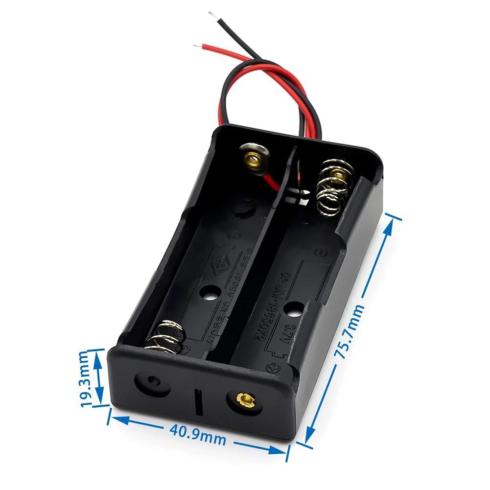 DIY Plastic 18650 Battery Box Storage Case 1 2 3 4 AA 18650 Power Bank Cases Battery Holder Container 1X 2X 3X 4X With Wire Lead